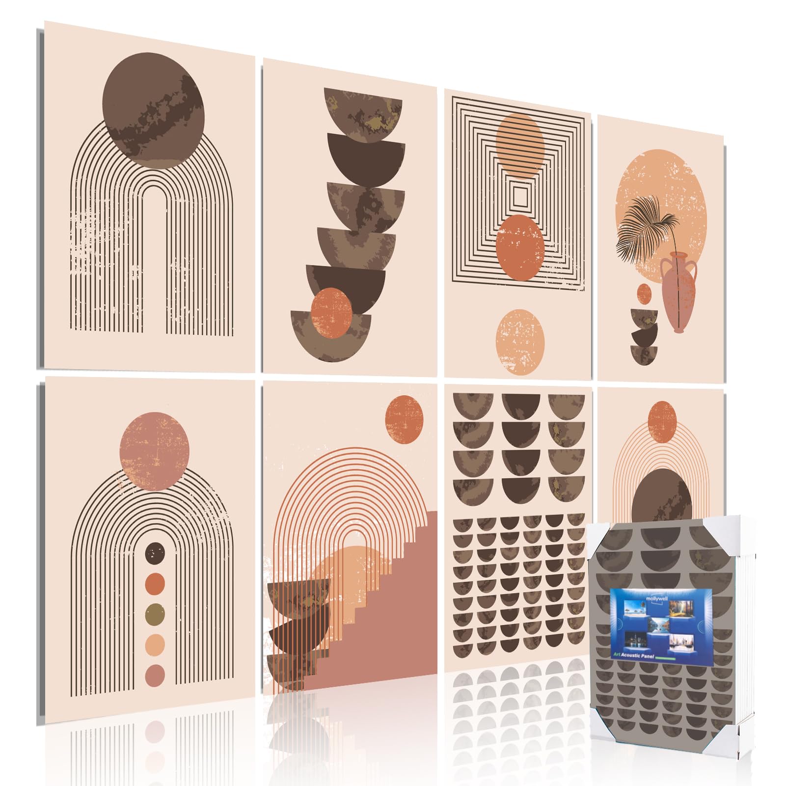 Mollywell Art Acoustic Panels, Sound Proofing, Wall Decoration, Suitable For Nature-Inspired Room Soundproofing & Vibrant Aesthe